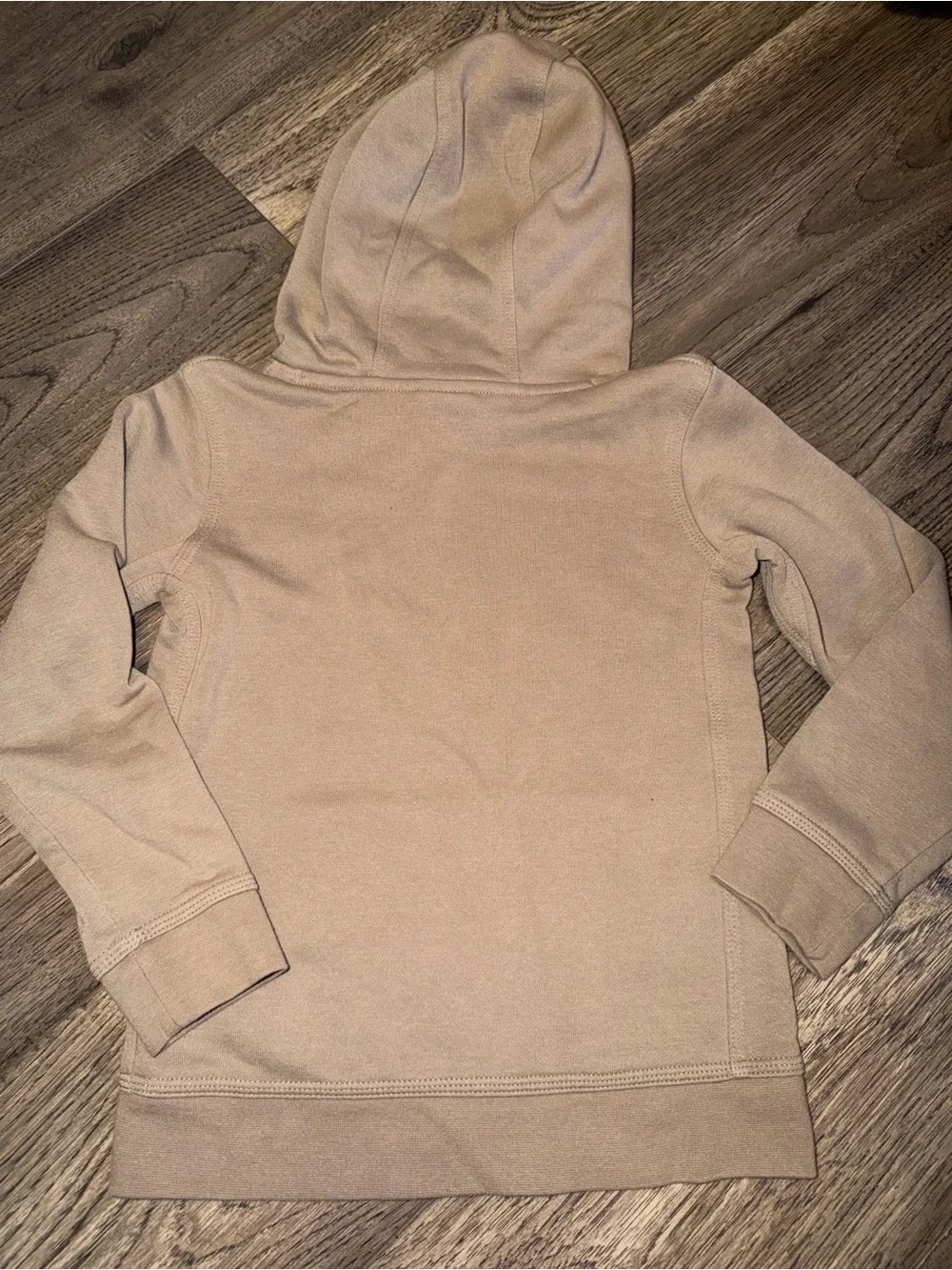 Nike Kids Tan Hoodie with White Logo
